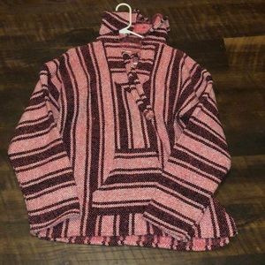 Mexican Poncho Baja Hoodie Drug Rug Jacket